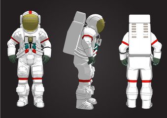 Space suit vector with a white background © Busran