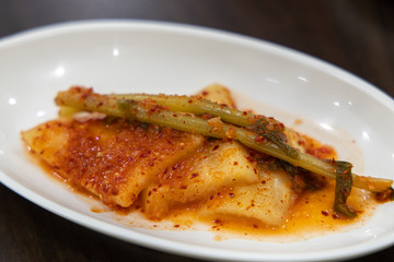 Traditional Korean food mookimchi