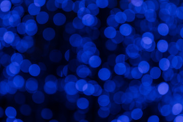Blue bokeh on black