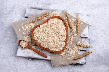 Dry cereal in a basket