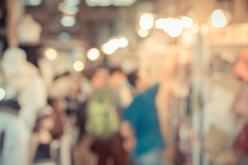 Blur people at market
