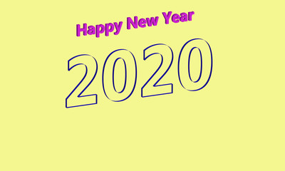 happy new year greeting card