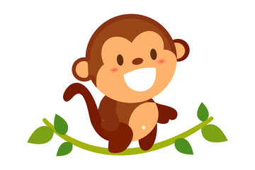 Obraz premium Cute Cartoon Animal