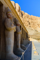 Statues in a temple of Hatshepsut in Luxor, Egypt