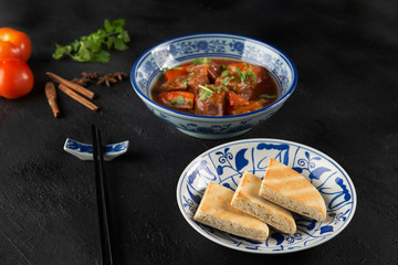 Bo Kho - Vietnamese Beef Stew with bread or rice