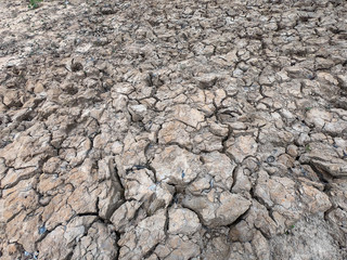 cracked earth on arid area