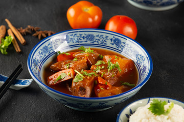 Bo Kho - Vietnamese Beef Stew with bread or rice