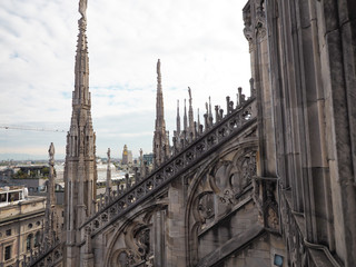 Beautiful cathedral in the city of Milan, Italy