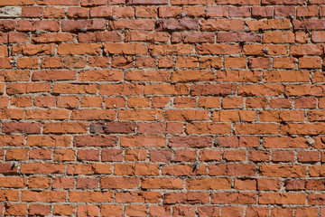 Red brick wall texture image.