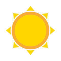 sun climate summer on white background