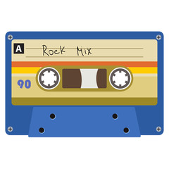 audio cassette isolated on white background