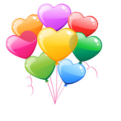 balloons in the form of heart