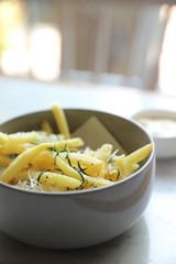 French fires , Fires potato in bowl appetizer