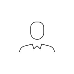 User Sign Thin Line Vector Icon.