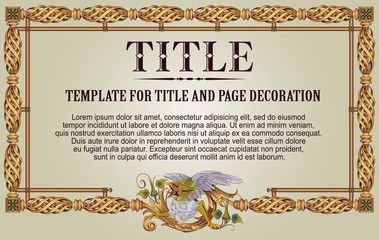 Template flyer, diploma, invitations or greeting cards.