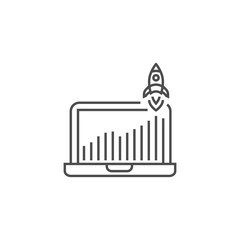 Growth Traffic Line Icon