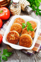 Burgers in the plate