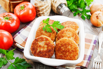 Burgers in the plate