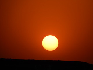 sunset over the sea