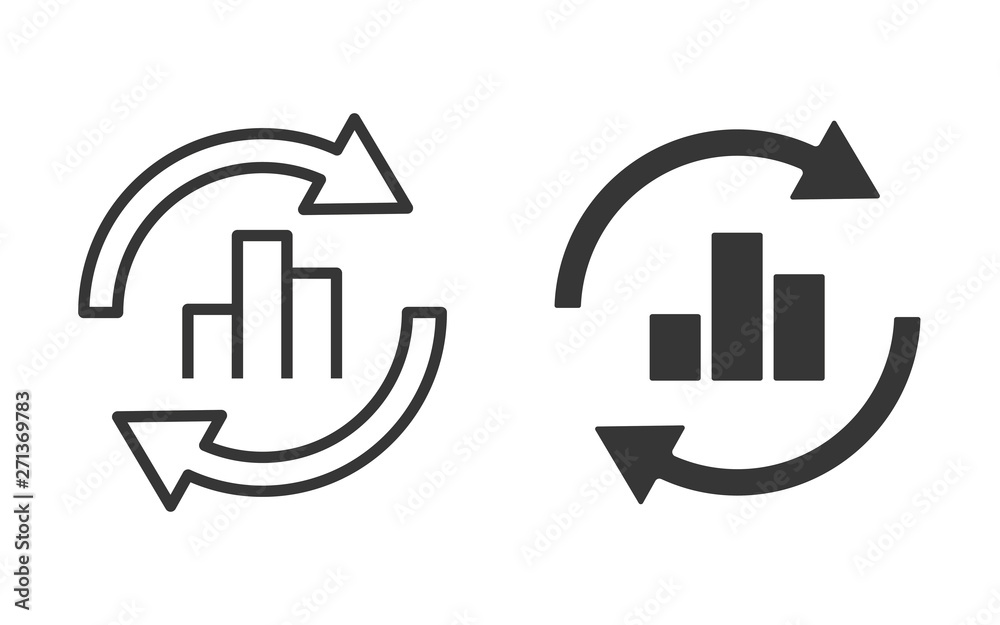 Wall mural data analysis vector icon for graphic and web design.