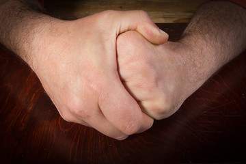 Fototapeta premium Close-up of male hands