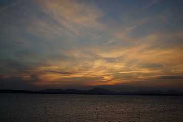 霞ヶ浦の夕景