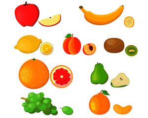 fruit in whole and in pieces