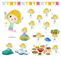 blond hair girl_food festival