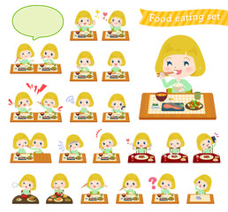 blond hair girl_Meal