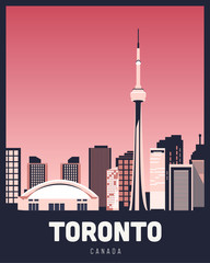 Toronto Skyline at Sunrise - obrazy, fototapety, plakaty