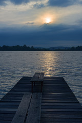 Fototapeta premium Steg am Oberuckersee