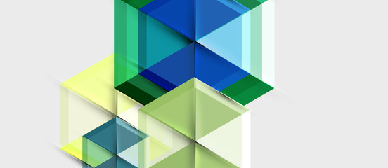 Fototapeta premium Bright color hexagon geometrical composition background, business presentation template