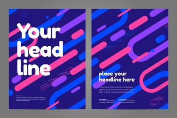 Template design with dynamic lines for event, invitation or championship. Sport background.