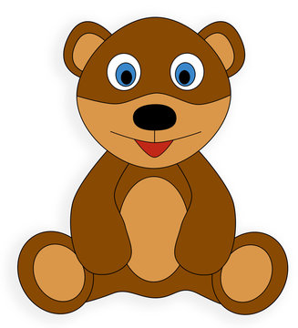 bear cub teddy animal cute drawing cartoon illustration