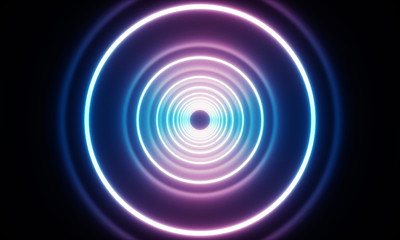 Neon light tunnel