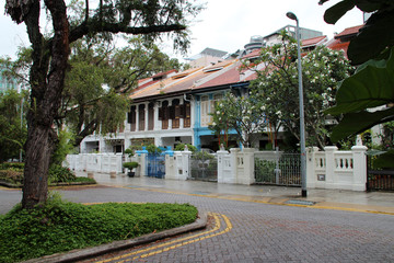 Fototapeta premium buildings at emerald hill road in singapore 