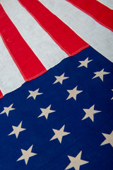 Independence day, American flag, close-up, retro