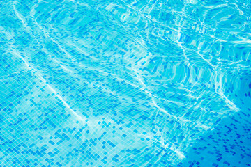 Obraz premium Bright blue surface swimming pool water background