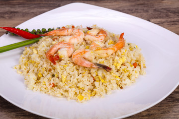 Thai style fried rice with prawn