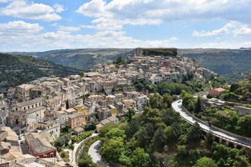 Fototapeta na wymiar Panorama of the old town of Ragusa in Sicily