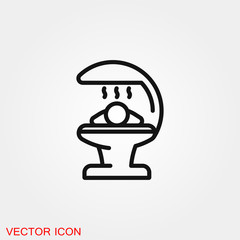 Solarium icon vector sign symbol for design