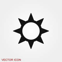 Sun Icon vector sign symbol for design