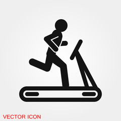 Treadmill icon vector sign symbol for design