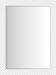 Vector mockup closed booklet, copybook, notebook, magazine size a4 on a transparent background. Realistic shadows. Suitable for your design.