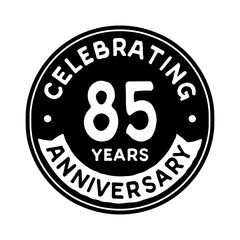 85 years anniversary logo template. Vector and illustration.