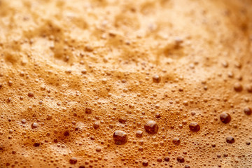 macro photo of close-up coffee espresso foam