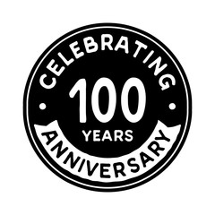 100 years anniversary logo template. Vector and illustration.