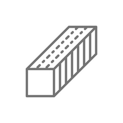 Nail file, manicure buffer line icon.