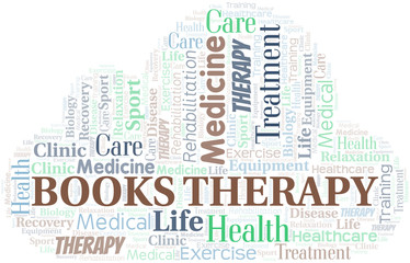 Books Therapy word cloud. Wordcloud made with text only.