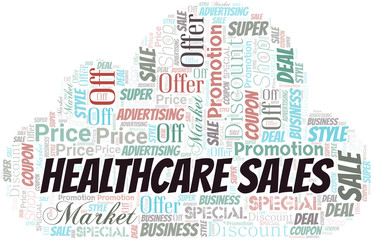 Healthcare Sales Word Cloud. Wordcloud Made With Text.